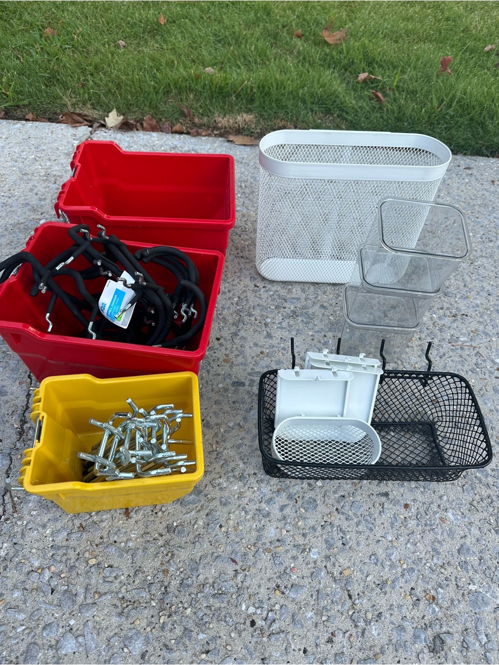 Large Garage Pegboard Organizer Lot Hooks Bins Baskets Tool Storage
